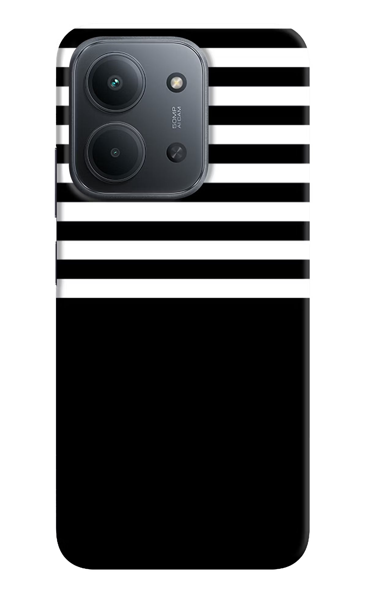 Black and White Print Redmi 15C 5G Back Cover