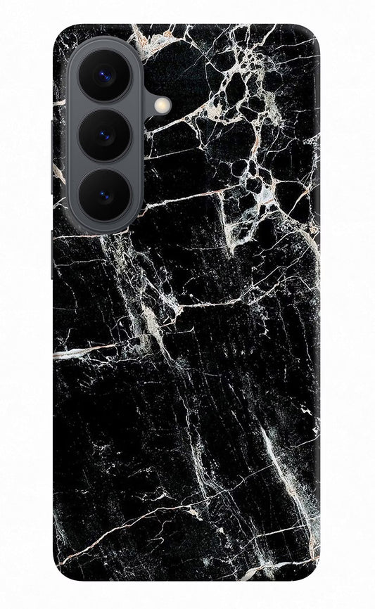 Black Marble Texture Samsung S26 Back Cover