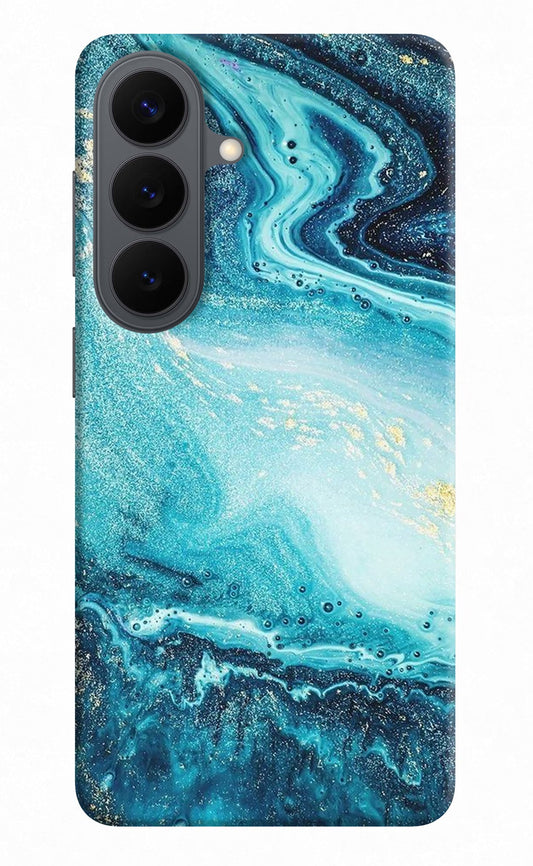 Blue Glitter Marble Samsung S26 Back Cover