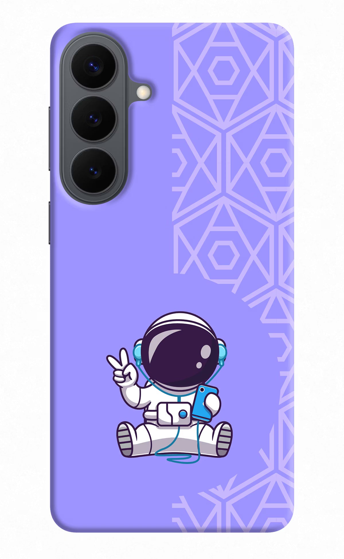 Cute Astronaut Chilling Samsung S26 Plus Back Cover