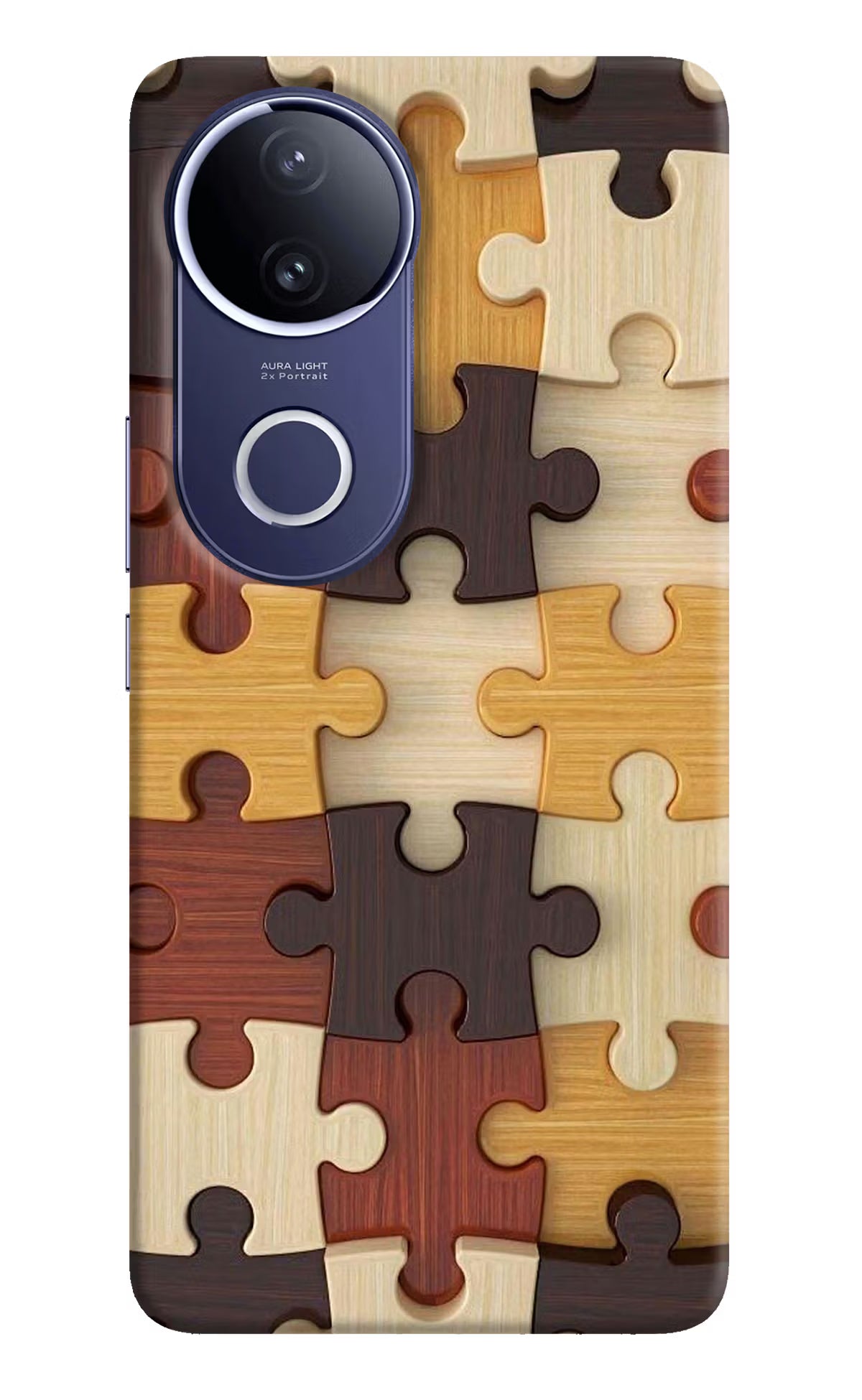 Wooden Puzzle Vivo V50e 5G Back Cover