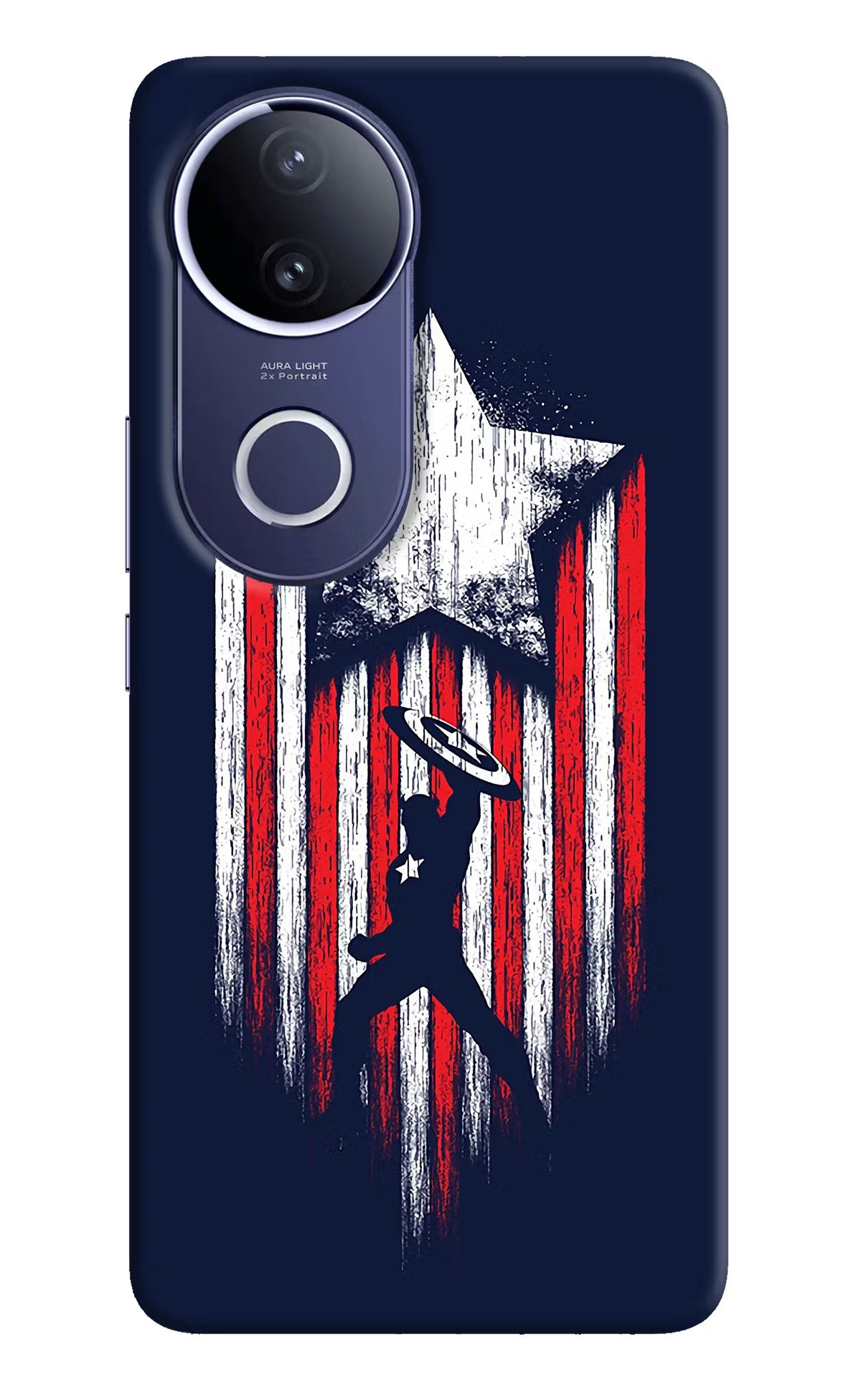 Captain America Marvel Art Vivo V50e 5G Back Cover