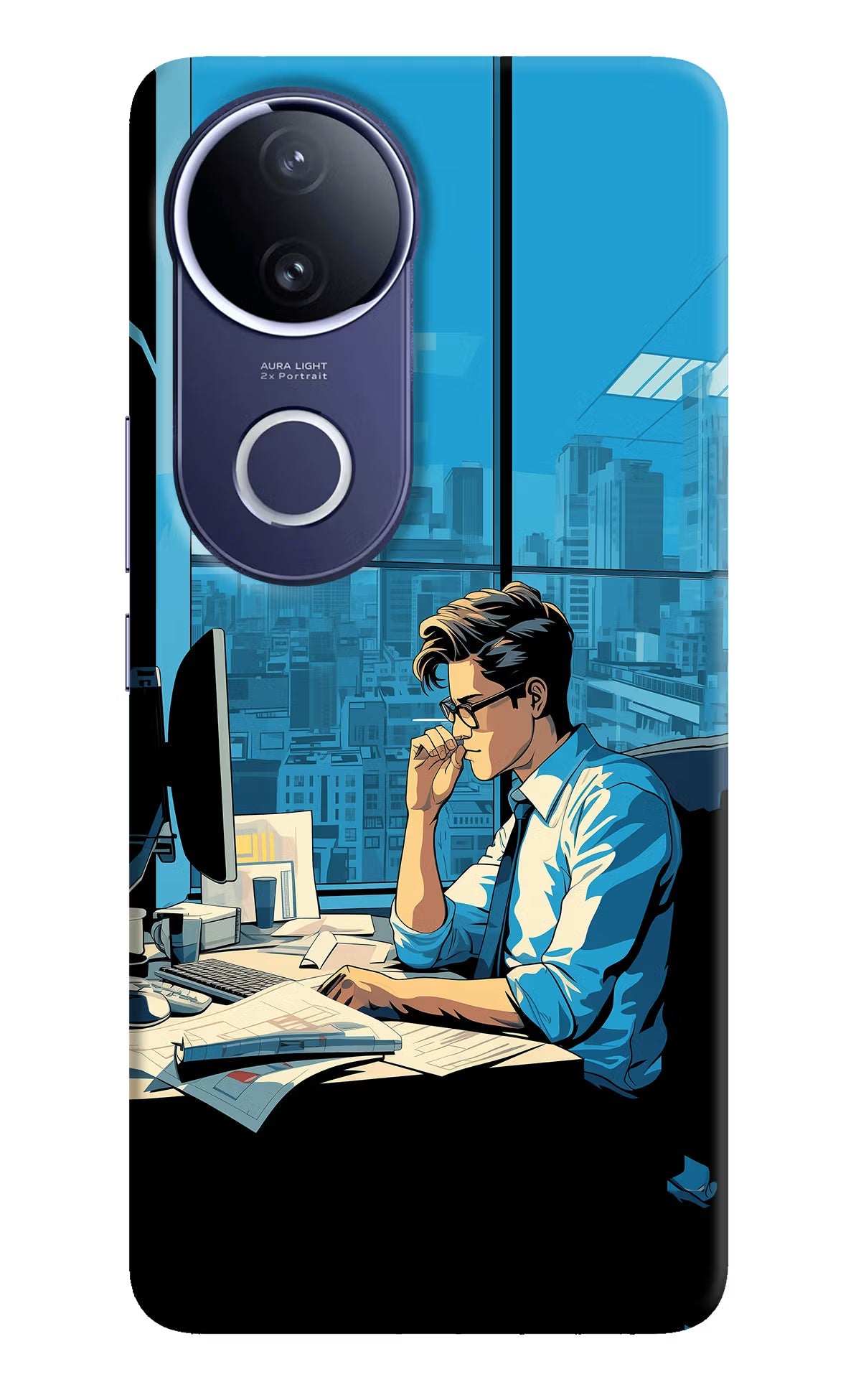 Focused Hustler (AI Generated) Vivo V50e 5G Back Cover