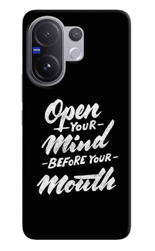 Open Your Mind Before Your Mouth Vivo V60 5G Back Cover