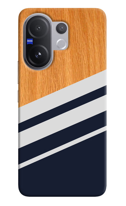 Blue and white wooden Vivo V60 5G Back Cover