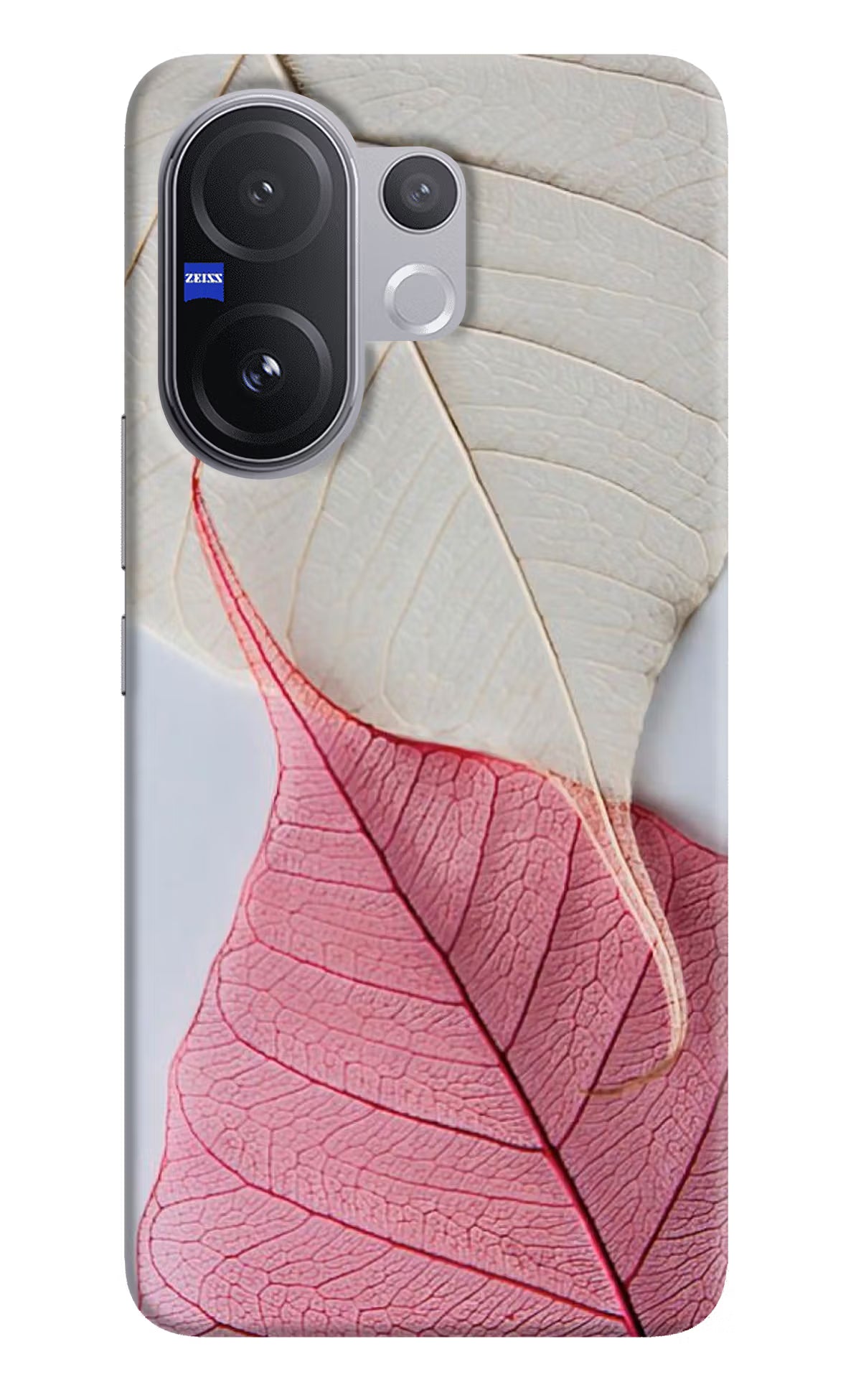 White Pink Leaf Vivo V60 5G Back Cover