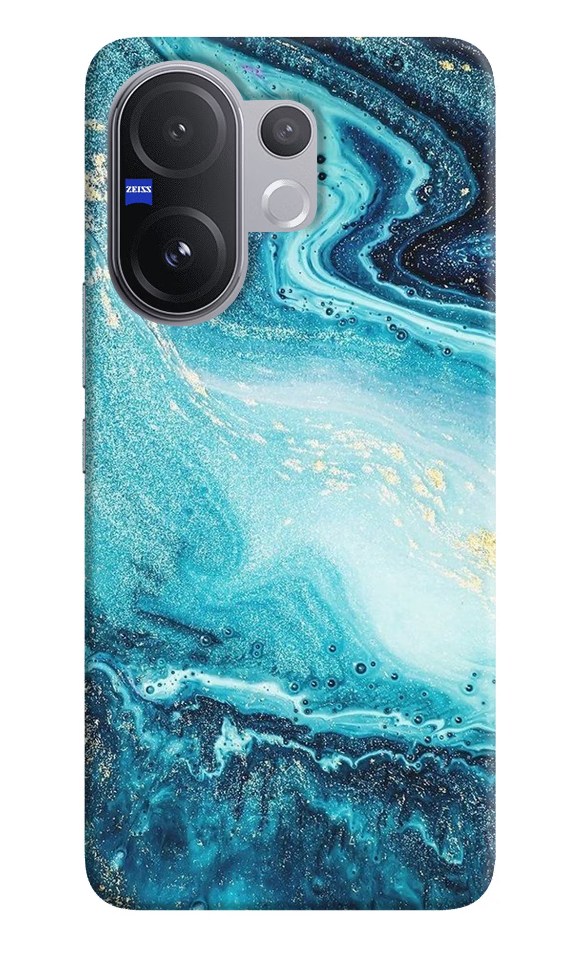 Blue Glitter Marble Vivo V60 5G Back Cover