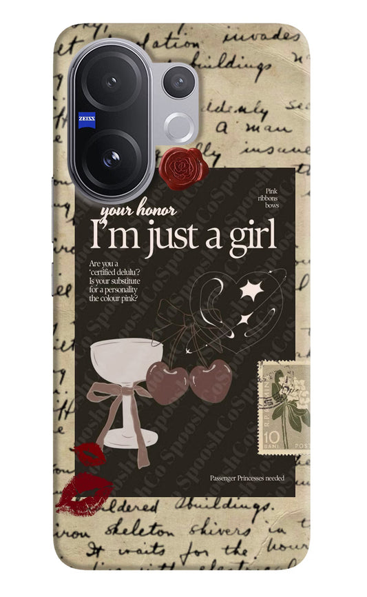 I am just a girl Vivo V60 5G Back Cover