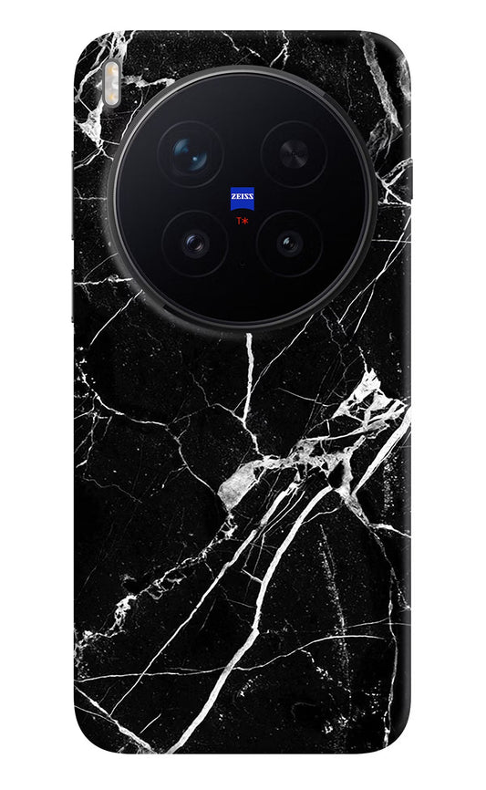 Black Marble Pattern Vivo X300 Pro Back Cover