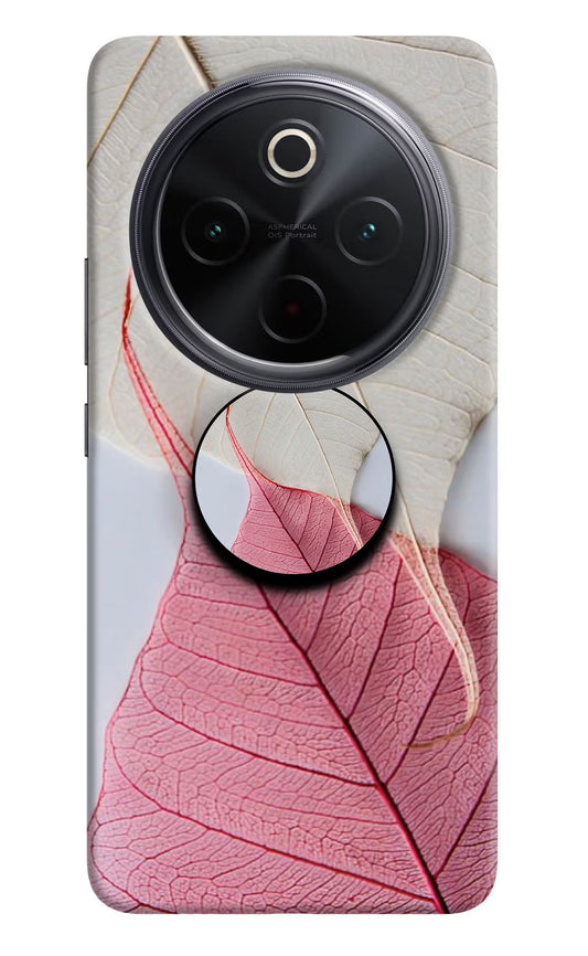 White Pink Leaf iQOO Z10 5G Pop Case