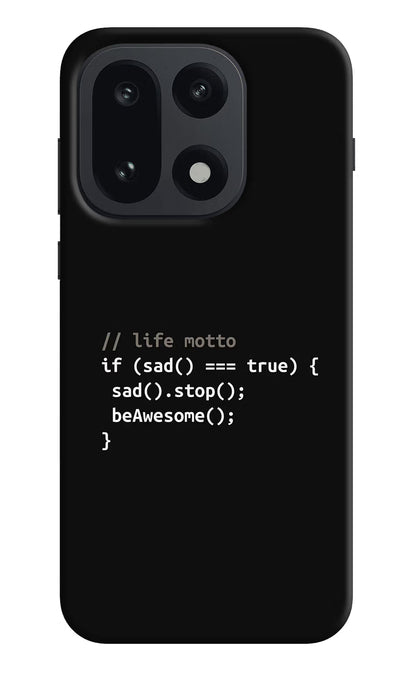 Life Motto Code OnePlus 15 Back Cover