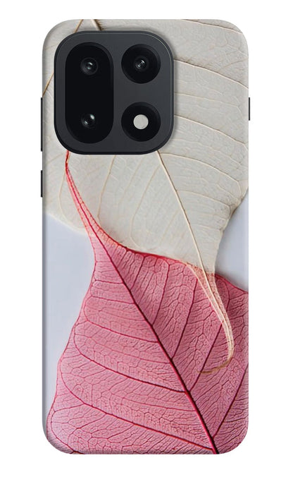 White Pink Leaf OnePlus 15 Back Cover