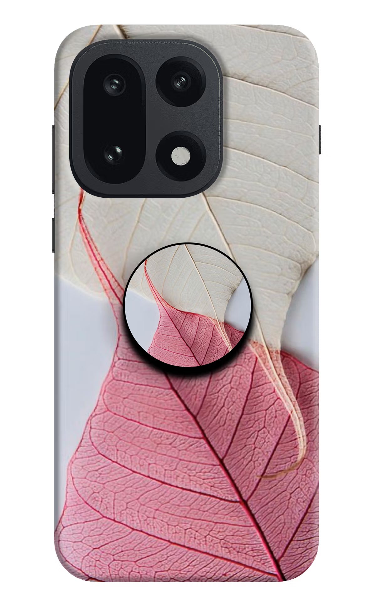 White Pink Leaf OnePlus 15 Pop Case