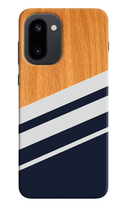 Blue and white wooden OnePlus 15R Back Cover