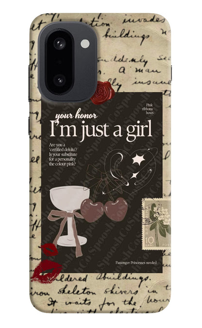 I am just a girl OnePlus 15R Back Cover