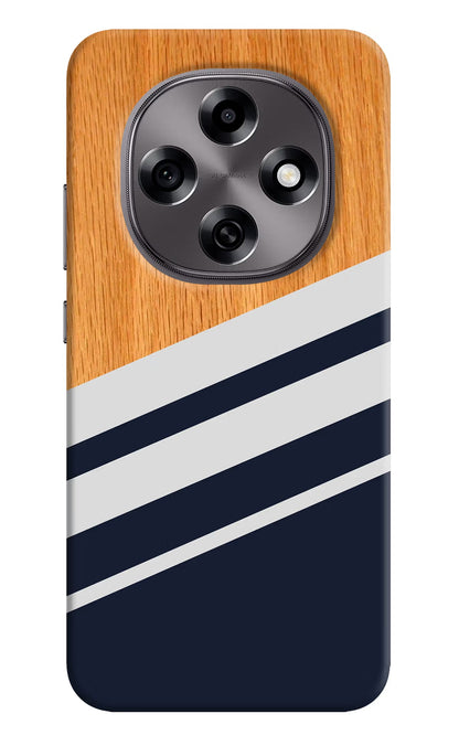 Blue and white wooden Oppo F31 Pro 5G Back Cover