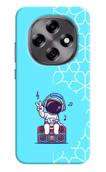Cute Astronaut Chilling Oppo F31 Pro 5G Back Cover