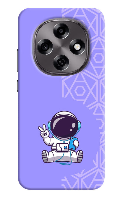 Cute Astronaut Chilling Oppo F31 Pro 5G Back Cover