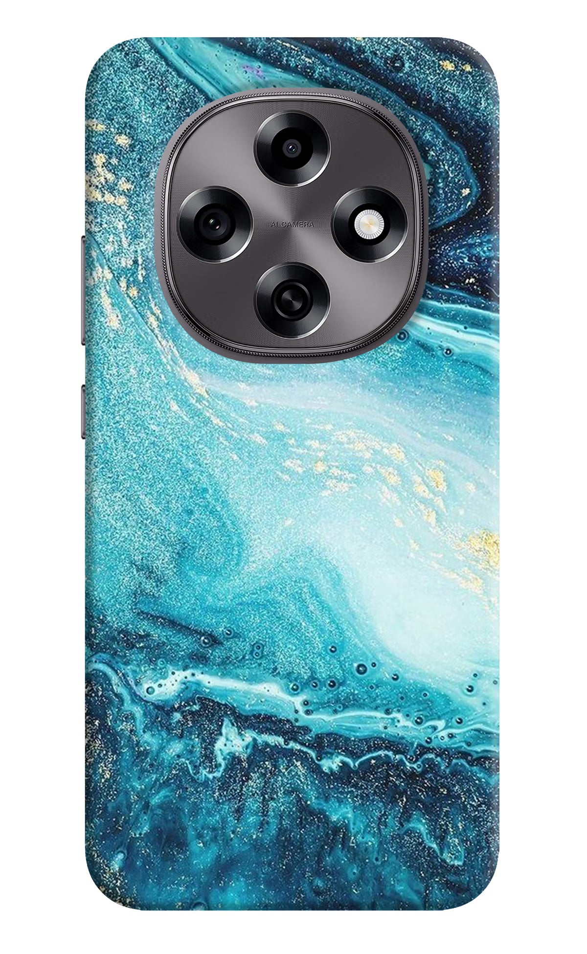 Blue Glitter Marble Oppo F31 Pro 5G Back Cover