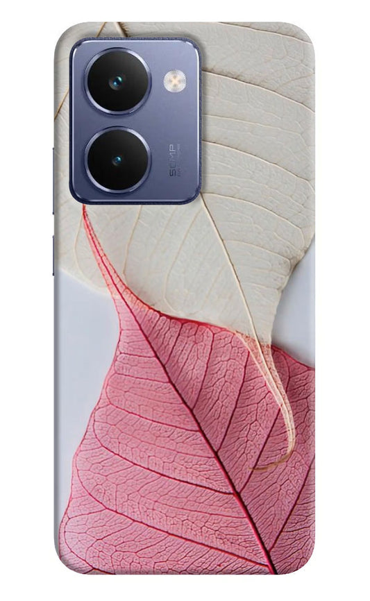 White Pink Leaf Realme P3 Ultra 5G Back Cover
