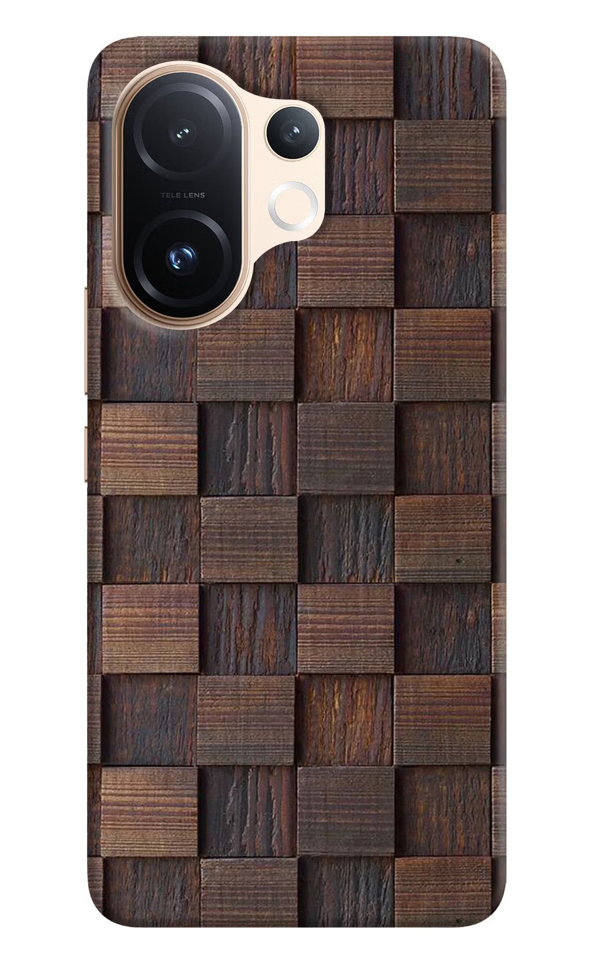 Wooden Cube Design Vivo T4 Pro 5G Back Cover
