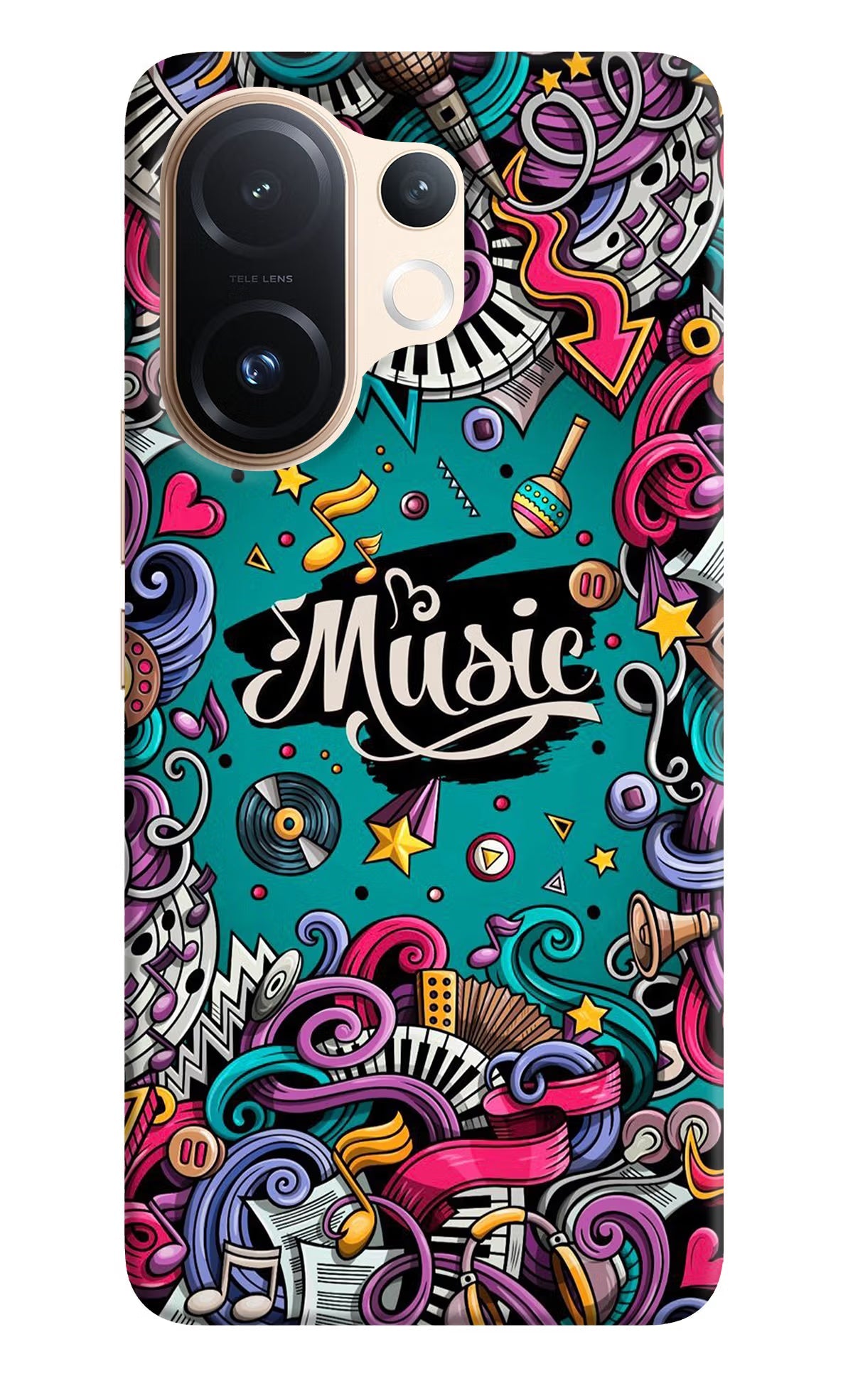 Music Graffiti Vivo T4 Pro 5G Back Cover