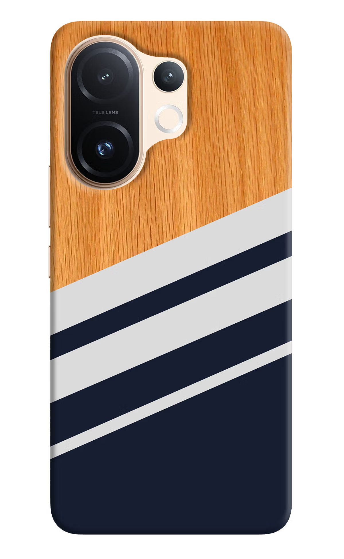 Blue and white wooden Vivo T4 Pro 5G Back Cover