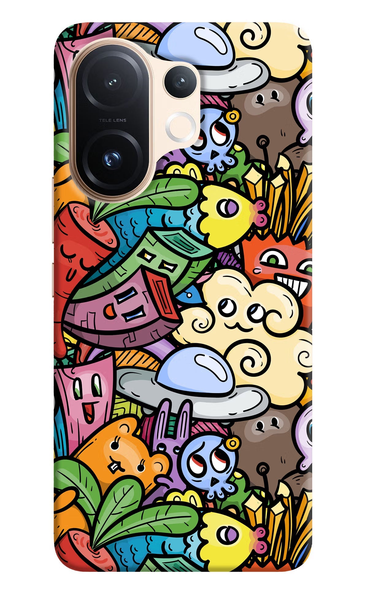 Veggie Doodle Vivo T4 Pro 5G Back Cover