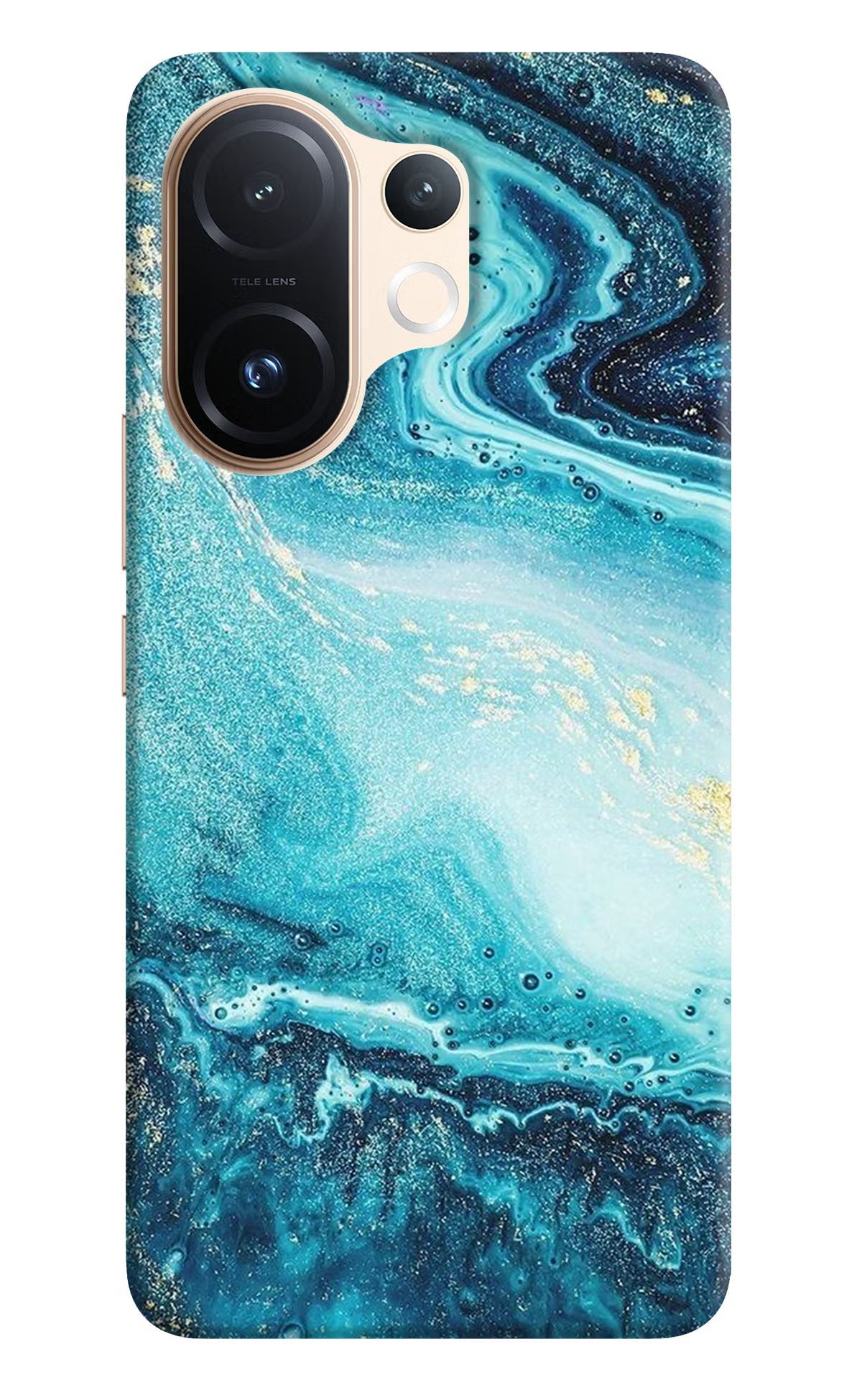 Blue Glitter Marble Vivo T4 Pro 5G Back Cover