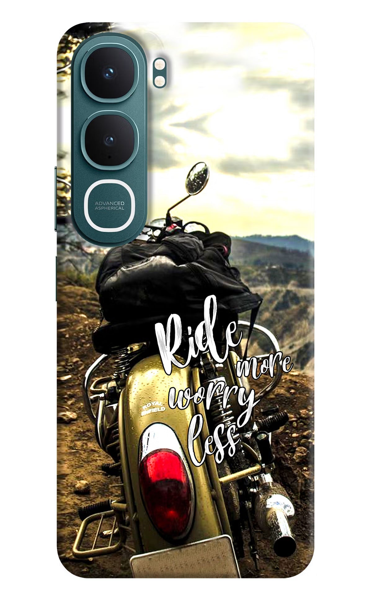 Ride More Worry Less Vivo Y31 5G Back Cover Hard Case - Hello Swanky