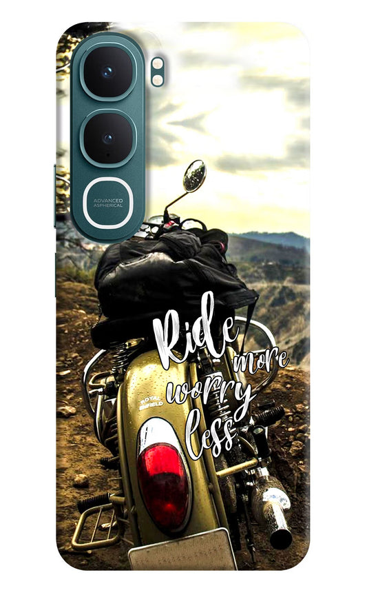 Ride More Worry Less Vivo Y31 5G Back Cover Hard Case - Hello Swanky