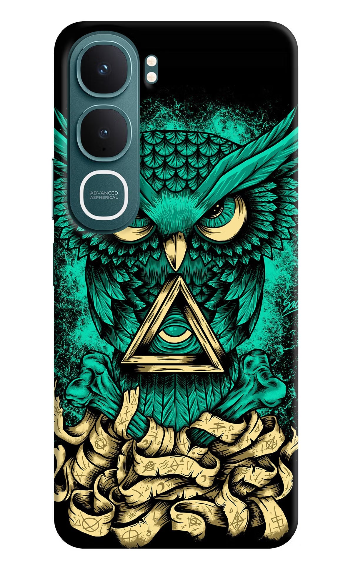 Green Owl Vivo Y31 5G Back Cover Hard Case - Hello Swanky