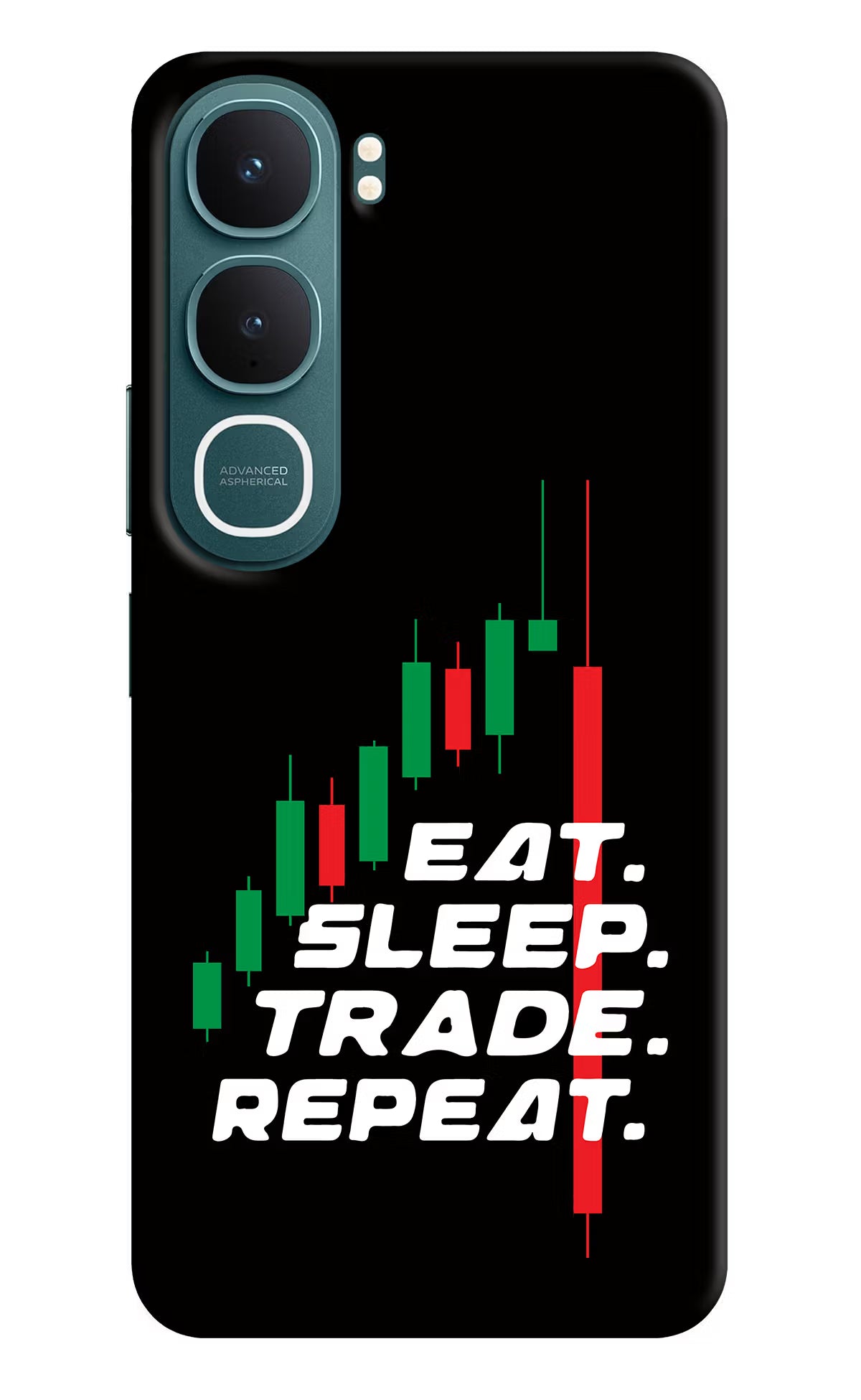 Eat Sleep Trade Repeat Vivo Y31 5G Back Cover Hard Case - Hello Swanky