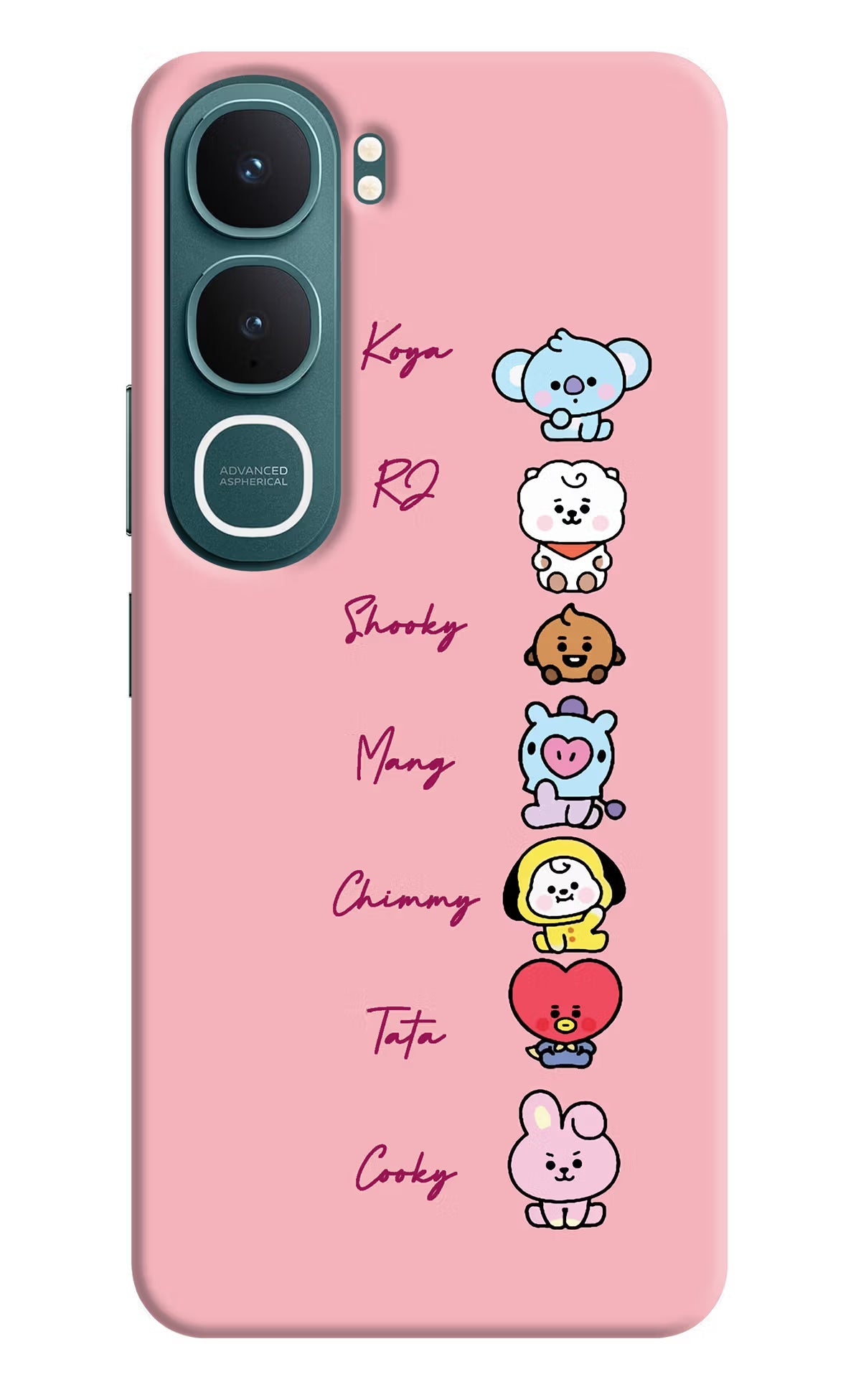 BTS Names Vivo Y31 5G Back Cover Hard Case - Hello Swanky