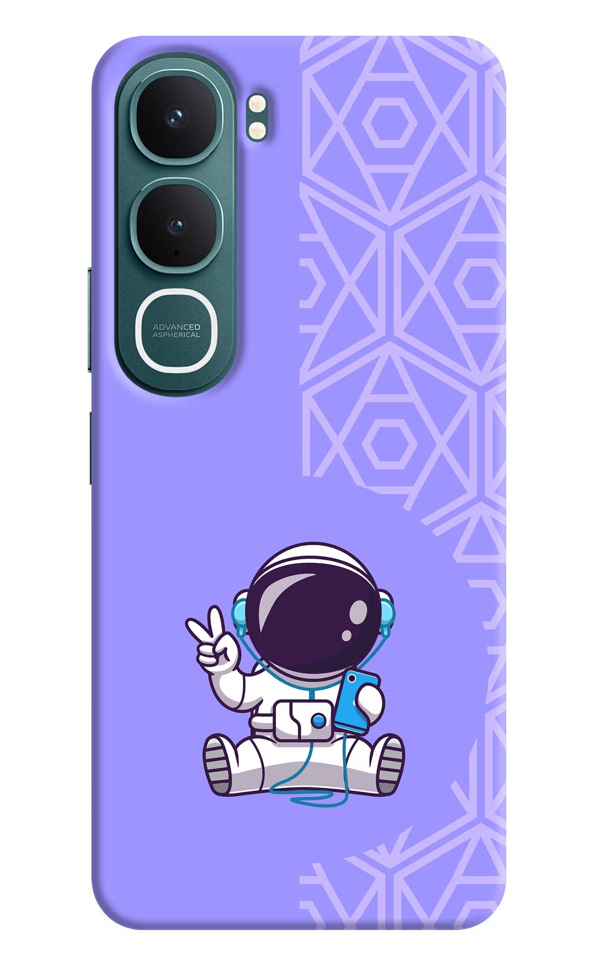 Cute Astronaut Chilling Vivo Y31 5G Back Cover Hard Case - Hello Swanky