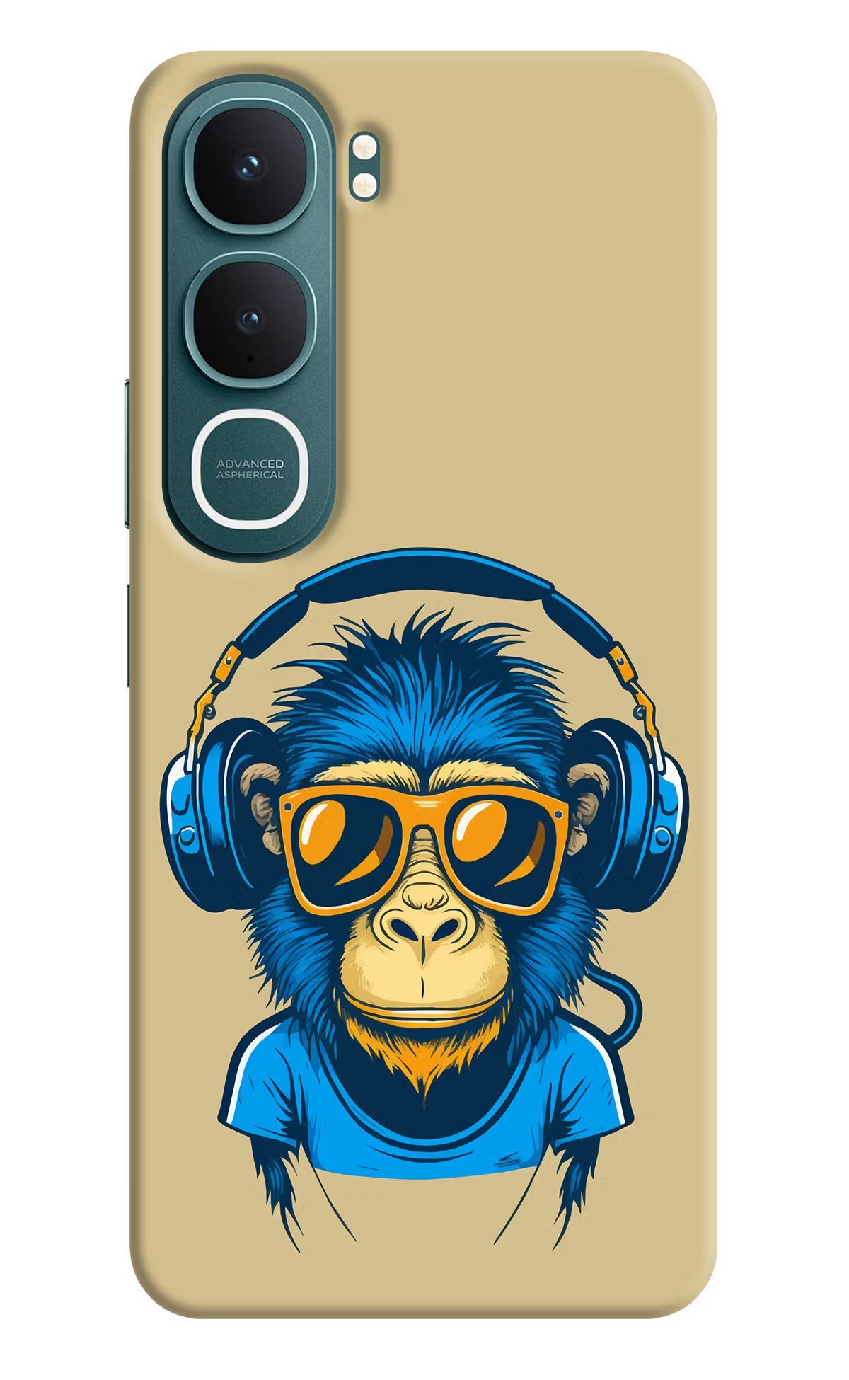 Monkey Headphone Vivo Y31 5G Back Cover Hard Case - Hello Swanky