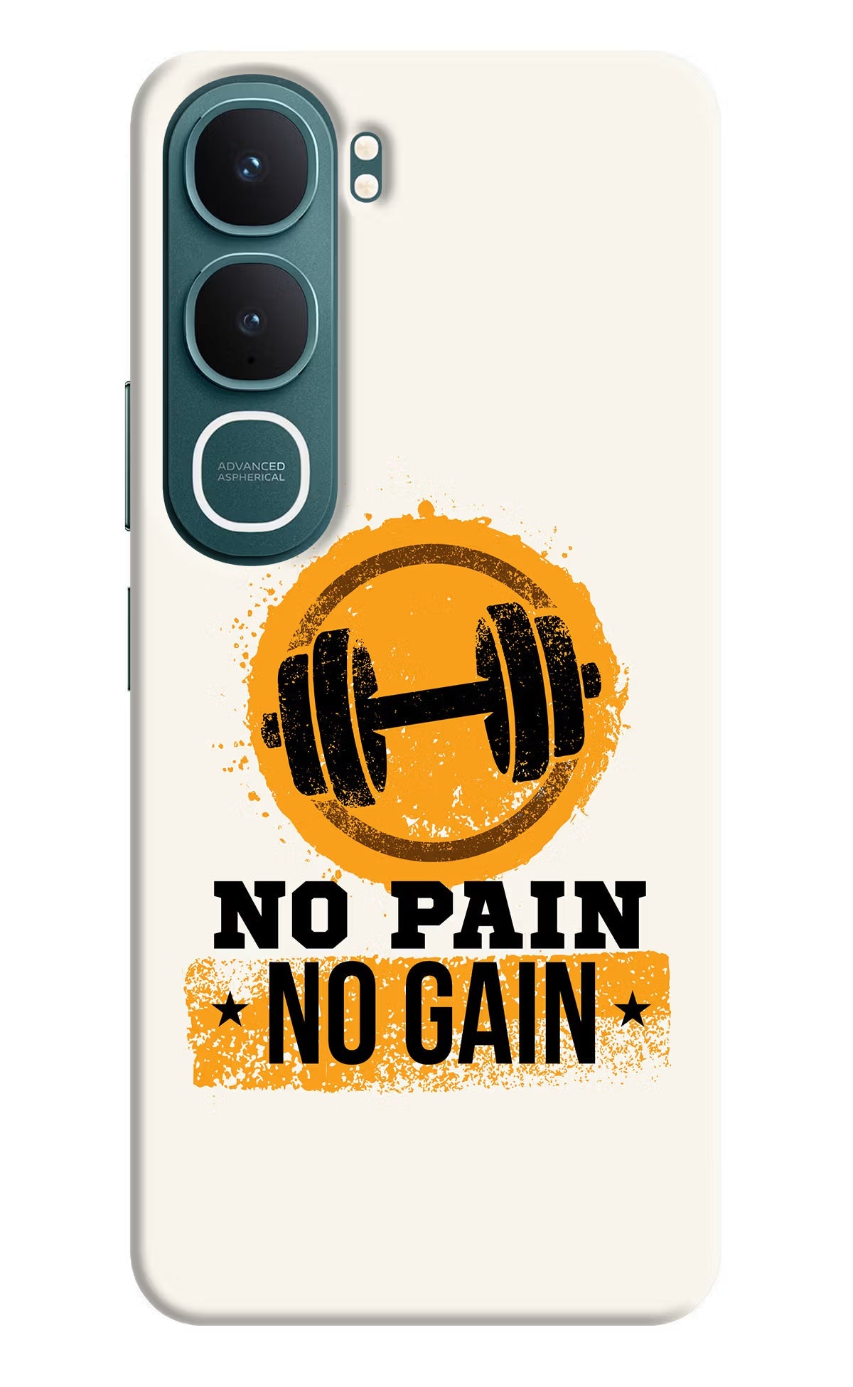 No Pain No Gain Vivo Y31 5G Back Cover Hard Case - Hello Swanky