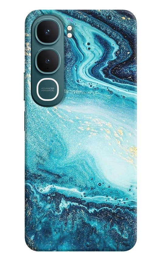 Blue Glitter Marble Vivo Y31 5G Back Cover Hard Case - Hello Swanky