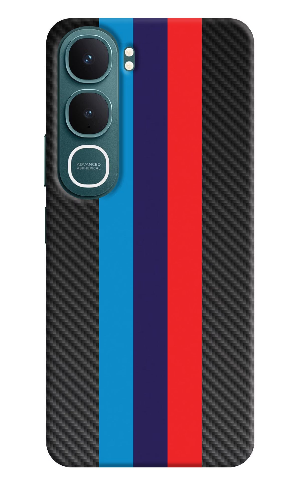 BMW Stripes Pattern Vivo Y31 5G Back Cover Hard Case - Hello Swanky