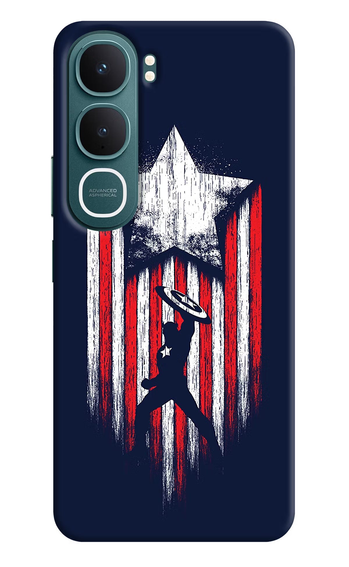 Captain America Marvel Art Vivo Y31 5G Back Cover Hard Case - Hello Swanky