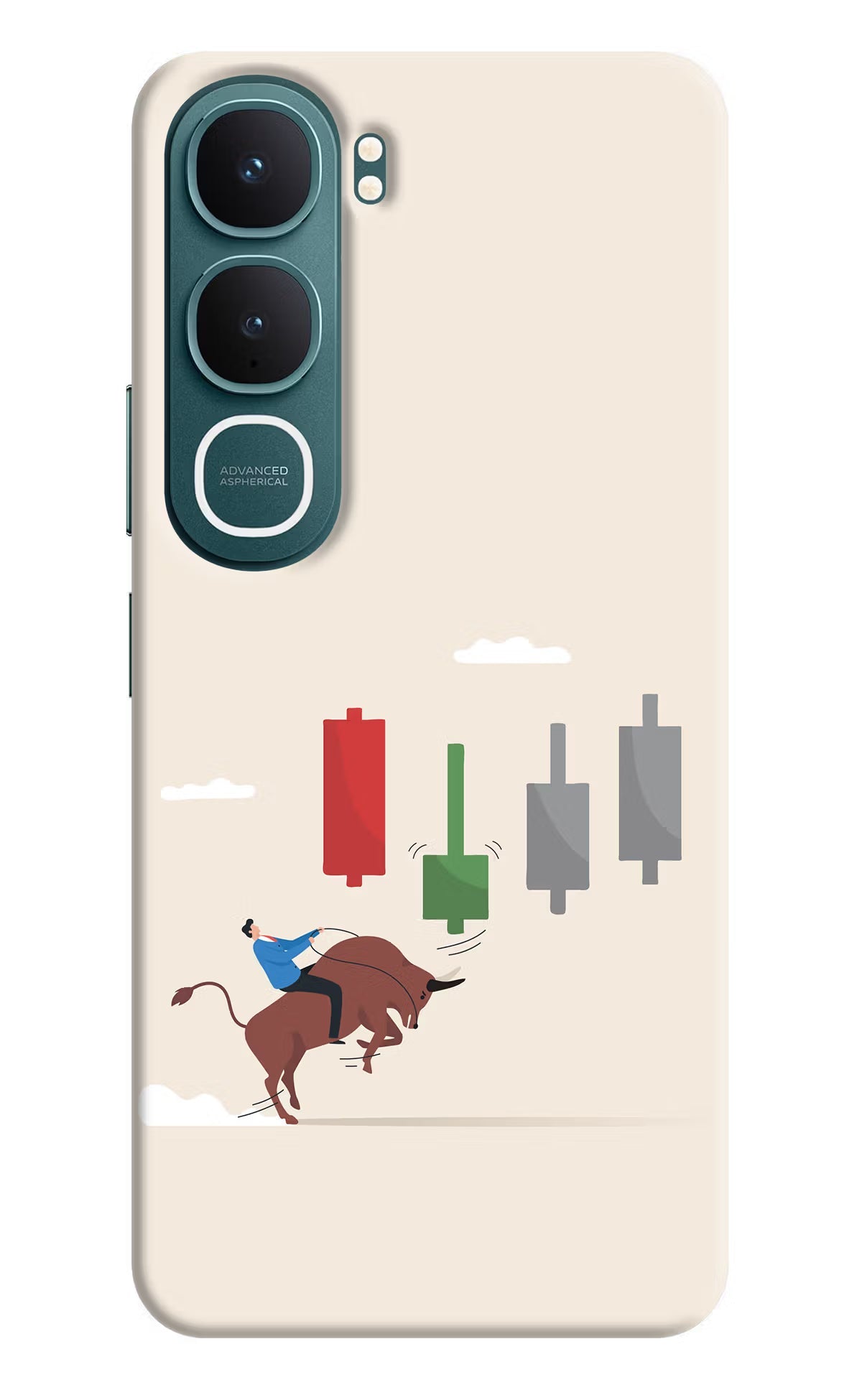 Bull Trading Momentum Vivo Y31 5G Back Cover Hard Case - Hello Swanky