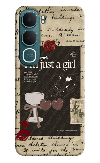 I Am Just a Girl Vivo Y31 5G Back Cover Hard Case - Hello Swanky
