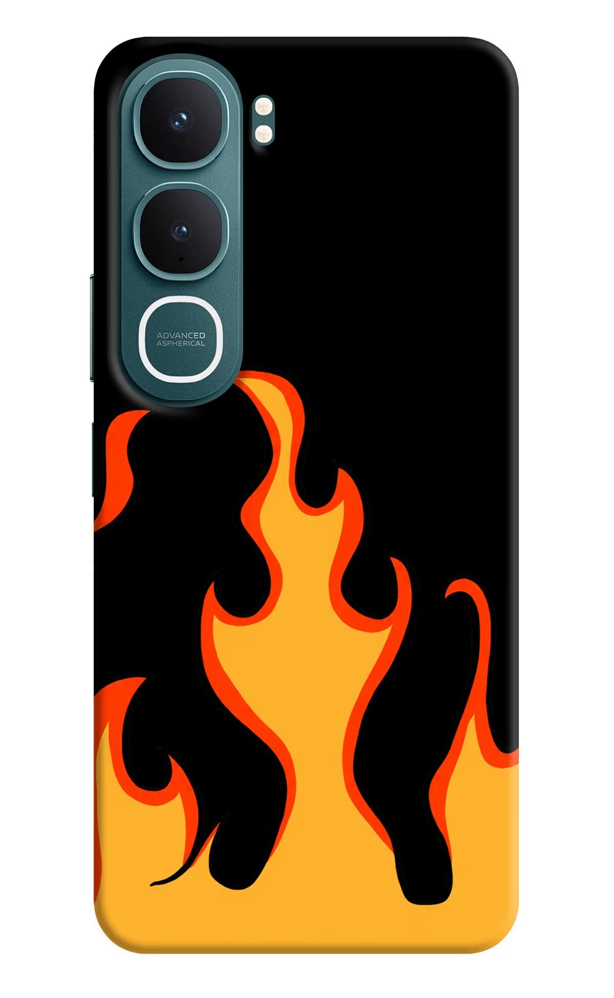 Fired Up - Black Vivo Y31 5G Back Cover Hard Case - Hello Swanky