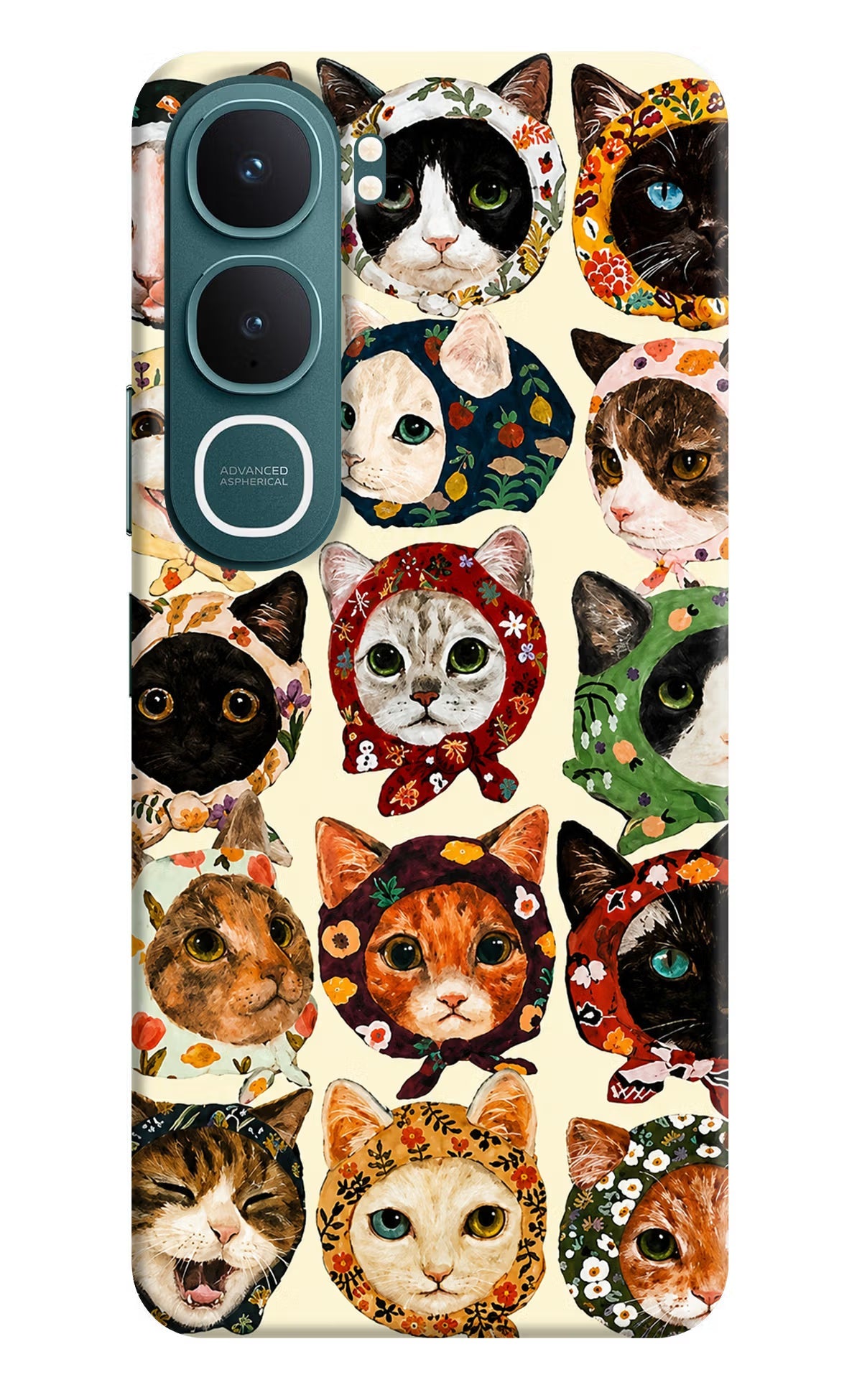 Cool Cat Vivo Y31 5G Back Cover Hard Case - Hello Swanky