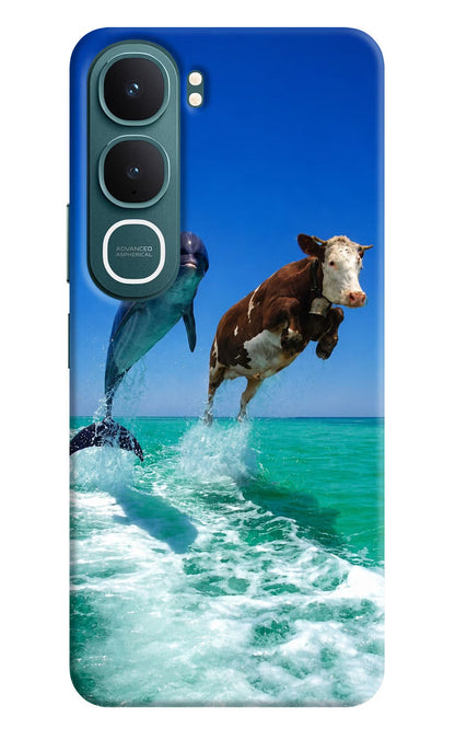Dolphin Vs Cow Vivo Y31 5G Back Cover Hard Case - Hello Swanky