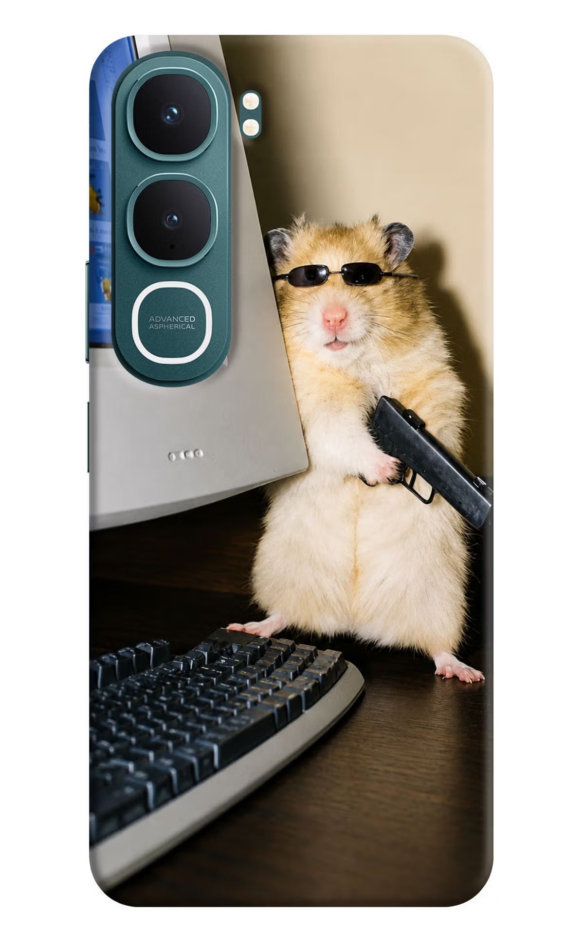 Hacker Hamster Vivo Y31 5G Back Cover Hard Case - Hello Swanky