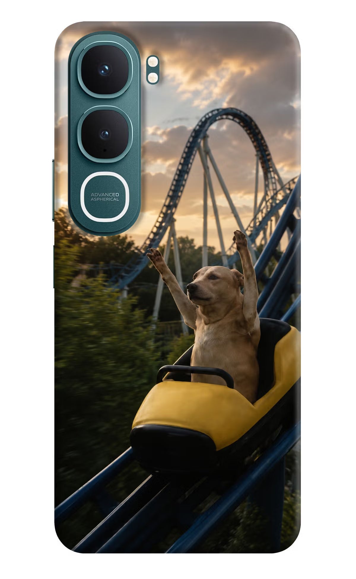 Rollercoaster Dog Vivo Y31 5G Back Cover Hard Case - Hello Swanky