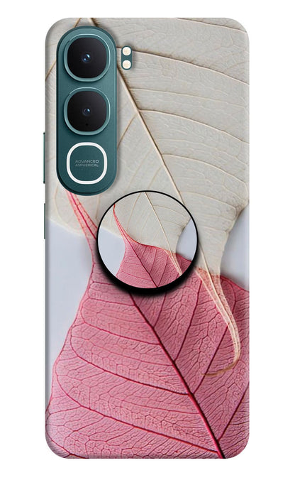 White Pink Leaf Vivo Y31 5G Pop Case - Hello Swanky