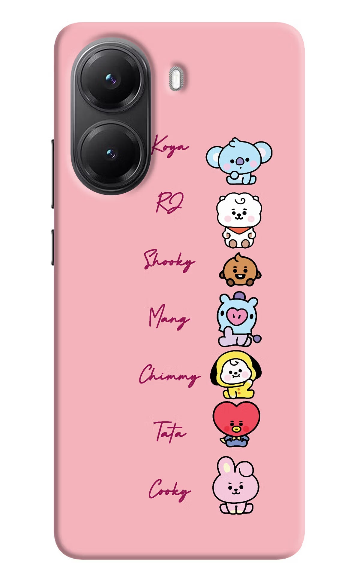 BTS Names POCO X7 Pro 5G Back Cover Hard Case - Hello Swanky