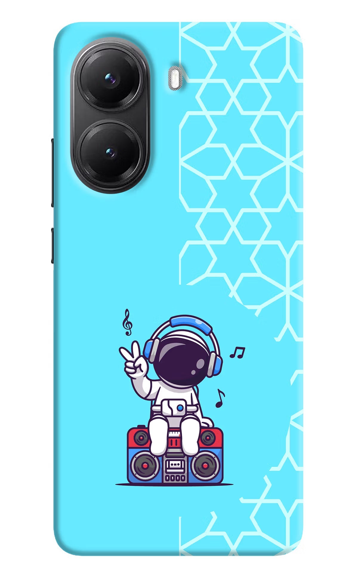 Cute Astronaut Chilling POCO X7 Pro 5G Back Cover Hard Case - Hello Swanky